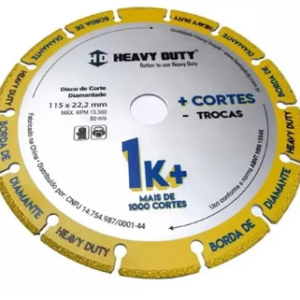 Disco de Corte Diamantado 1K+ 122997 - Heavy Duty